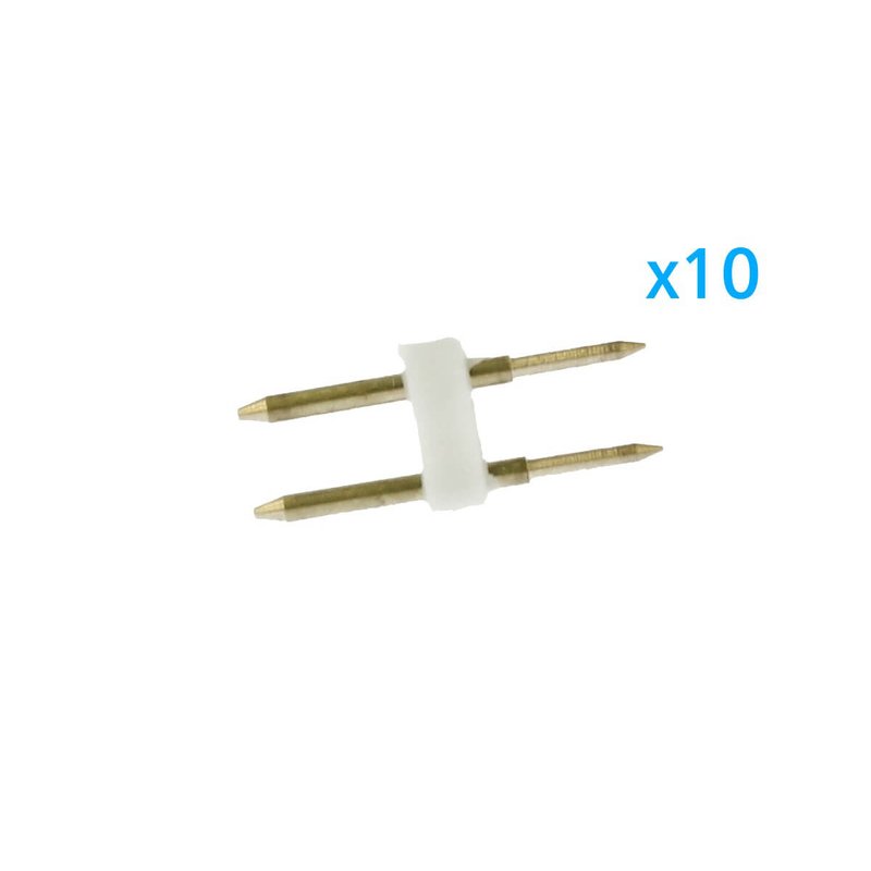 10 PZ Spina Da 2 Pin Passo 6mm Per Connessione Bobina Striscia Led Mono Colore Da 220V Con Alimentatore Trasformatore Raddrizzatore