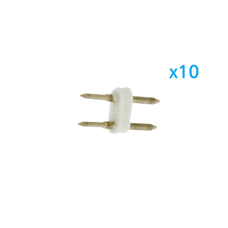 10 PZ Spina Da 2 Pin Passo 6mm Per Connessione Bobina Striscia Led Mono Colore Da 220V Con Alimentatore Trasformatore Raddrizzatore