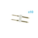 10 PZ Spina Da 2 Pin Passo 6mm Per Connessione Bobina Striscia Led Mono Colore Da 220V Con Alimentatore Trasformatore Raddrizzatore