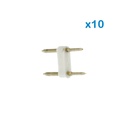 10 PZ Spina Da 2 Pin Passo 9mm Per Connessione Bobina Striscia Led Mono Colore Da 220V Con Alimentatore Trasformatore Raddrizzatore