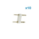 10 PZ Spina Da 2 Pin Passo 9mm Per Connessione Bobina Striscia Led Mono Colore Da 220V Con Alimentatore Trasformatore Raddrizzatore