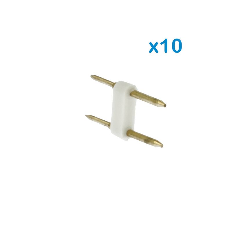 10 PZ Spina Da 2 Pin Passo 9mm Per Connessione Bobina Striscia Led Mono Colore Da 220V Con Alimentatore Trasformatore Raddrizzatore
