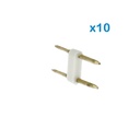 10 PZ Spina Da 2 Pin Passo 9mm Per Connessione Bobina Striscia Led Mono Colore Da 220V Con Alimentatore Trasformatore Raddrizzatore