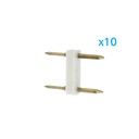 10 PZ Spina Da 2 Pin Passo 12mm Per Connessione Bobina Striscia Led Mono Colore Da 220V Con Alimentatore Trasformatore Raddrizzatore
