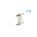 10 PZ Spina Da 2 Pin Passo 12mm Per Connessione Bobina Striscia Led Mono Colore Da 220V Con Alimentatore Trasformatore Raddrizzatore