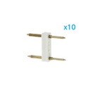 10 PZ Spina Da 2 Pin Passo 12mm Per Connessione Bobina Striscia Led Mono Colore Da 220V Con Alimentatore Trasformatore Raddrizzatore