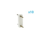 10 PZ Spina Da 2 Pin Passo 12mm Per Connessione Bobina Striscia Led Mono Colore Da 220V Con Alimentatore Trasformatore Raddrizzatore