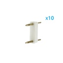 10 PZ Spina Da 2 Pin Passo 13,5mm Per Connessione Bobina Striscia Led Mono Colore Da 220V Con Alimentatore Trasformatore Raddrizzatore
