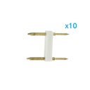 10 PZ Spina Da 2 Pin Passo 13,5mm Per Connessione Bobina Striscia Led Mono Colore Da 220V Con Alimentatore Trasformatore Raddrizzatore