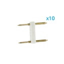 10 PZ Spina Da 2 Pin Passo 13,5mm Per Connessione Bobina Striscia Led Mono Colore Da 220V Con Alimentatore Trasformatore Raddrizzatore