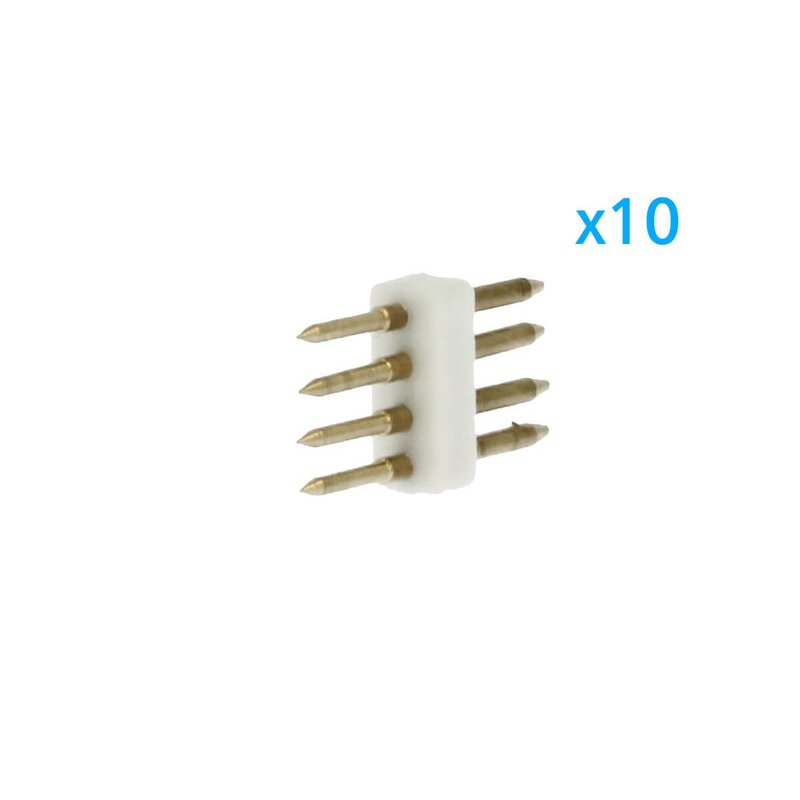 10 PZ Spina Da 4 Pin RGB Passo 9mm Per Collegamento Bobina Led RGB Da 220V Con Alimentatore Trasformatore Raddrizzatore