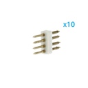 10 PZ Spina Da 4 Pin RGB Passo 9mm Per Collegamento Bobina Led RGB Da 220V Con Alimentatore Trasformatore Raddrizzatore