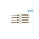 10 PZ Spina Da 4 Pin RGB Passo 9mm Per Collegamento Bobina Led RGB Da 220V Con Alimentatore Trasformatore Raddrizzatore