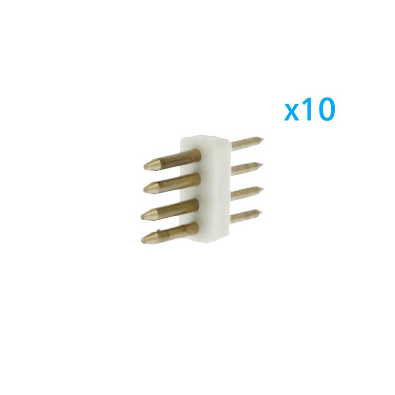 10 PZ Spina Da 4 Pin RGB Passo 9mm Per Collegamento Bobina Led RGB Da 220V Con Alimentatore Trasformatore Raddrizzatore