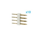 10 PZ Spina Da 4 Pin RGB Passo 12mm Per Collegamento Bobina Led RGB Da 220V Con Alimentatore Trasformatore Raddrizzatore
