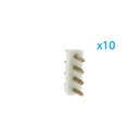 10 PZ Spina Da 4 Pin RGB Passo 12mm Per Collegamento Bobina Led RGB Da 220V Con Alimentatore Trasformatore Raddrizzatore