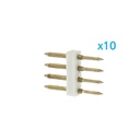 10 PZ Spina Da 4 Pin RGB Passo 12mm Per Collegamento Bobina Led RGB Da 220V Con Alimentatore Trasformatore Raddrizzatore