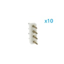 10 PZ Spina Da 4 Pin RGB Passo 12mm Per Collegamento Bobina Led RGB Da 220V Con Alimentatore Trasformatore Raddrizzatore