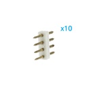 10 PZ Spina Da 4 Pin RGB Passo 12mm Per Collegamento Bobina Led RGB Da 220V Con Alimentatore Trasformatore Raddrizzatore