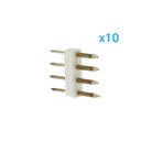 10 PZ Spina Da 4 Pin RGB Passo 13,5mm Per Collegamento Bobina Led RGB Da 220V Con Alimentatore Trasformatore Raddrizzatore