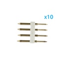 10 PZ Spina Da 4 Pin RGB Passo 13,5mm Per Collegamento Bobina Led RGB Da 220V Con Alimentatore Trasformatore Raddrizzatore