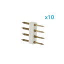 10 PZ Spina Da 4 Pin RGB Passo 13,5mm Per Collegamento Bobina Led RGB Da 220V Con Alimentatore Trasformatore Raddrizzatore