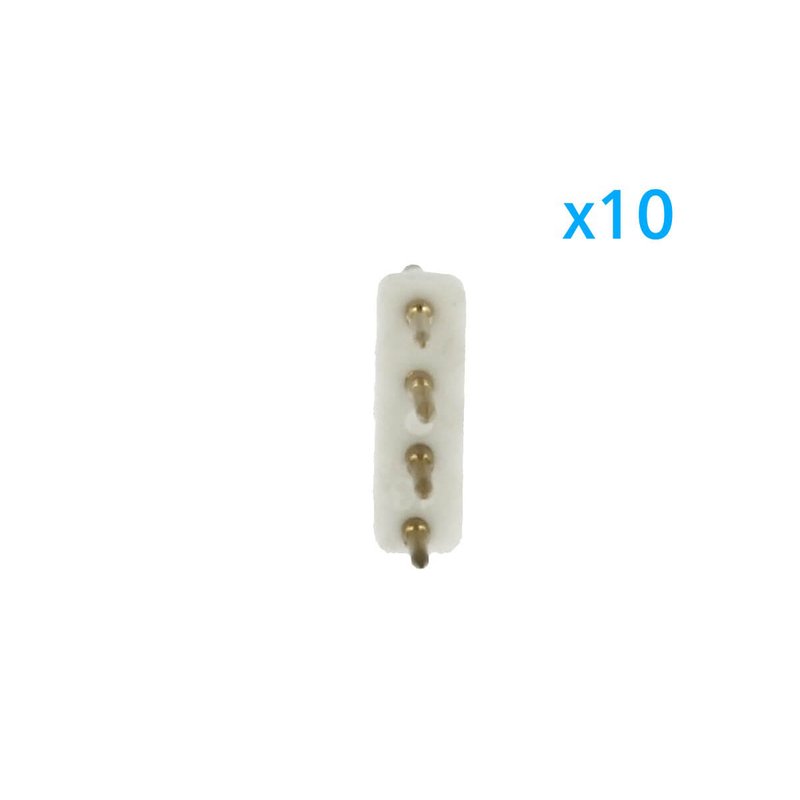 10 PZ Spina Da 4 Pin RGB Passo 13,5mm Per Collegamento Bobina Led RGB Da 220V Con Alimentatore Trasformatore Raddrizzatore