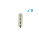 10 PZ Spina Da 4 Pin RGB Passo 13,5mm Per Collegamento Bobina Led RGB Da 220V Con Alimentatore Trasformatore Raddrizzatore