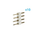 10 PZ Spina Da 4 Pin RGB Passo 13,5mm Per Collegamento Bobina Led RGB Da 220V Con Alimentatore Trasformatore Raddrizzatore