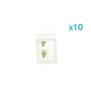 10 PZ Connettore Da 2 Pin Passo 6mm Per Unire e Allungare Bobina Led 220V Mono Colore