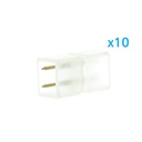 10 PZ Connettore Da 2 Pin Passo 6mm Per Unire e Allungare Bobina Led 220V Mono Colore