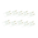 10 PZ Connettore Da 2 Pin Passo 6mm Per Unire e Allungare Bobina Led 220V Mono Colore