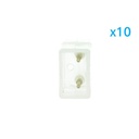 10 PZ Connettore Da 2 Pin Passo 9mm Per Unire e Allungare Bobina Led 220V Mono Colore