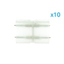 10 PZ Connettore Da 2 Pin Passo 9mm Per Unire e Allungare Bobina Led 220V Mono Colore