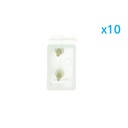 10 PZ Connettore Da 2 Pin Passo 9mm Per Unire e Allungare Bobina Led 220V Mono Colore