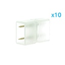 10 PZ Connettore Da 2 Pin Passo 9mm Per Unire e Allungare Bobina Led 220V Mono Colore