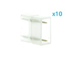 10 PZ Connettore Da 2 Pin Passo 13,5mm Per Unire e Allungare Bobina Led 220V Mono Colore