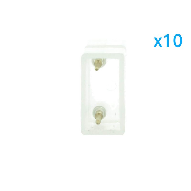 10 PZ Connettore Da 2 Pin Passo 13,5mm Per Unire e Allungare Bobina Led 220V Mono Colore