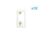 10 PZ Connettore Da 2 Pin Passo 13,5mm Per Unire e Allungare Bobina Led 220V Mono Colore