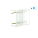 10 PZ Connettore Da 2 Pin Passo 13,5mm Per Unire e Allungare Bobina Led 220V Mono Colore