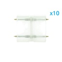 10 PZ Connettore Da 2 Pin Passo 13,5mm Per Unire e Allungare Bobina Led 220V Mono Colore