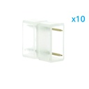 10 PZ Connettore Da 2 Pin Passo 13,5mm Per Unire e Allungare Bobina Led 220V Mono Colore