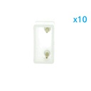 10 PZ Connettore Da 2 Pin Passo 13,5mm Per Unire e Allungare Bobina Led 220V Mono Colore