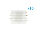 10 PZ Connettore Da 4 Pin RGB Passo 13,5mm Per Unire e Allungare Bobina Led RGB 220V