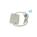 2 PZ Spina Alimentatore Trasformatore Raddrizzatore 4 Pin Passo 9mm Per Bobina Led RGB 220V Con Bottone Interruttore Mini Controller 8 Programmi