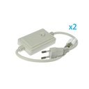 2 PZ Spina Alimentatore Trasformatore Raddrizzatore 4 Pin Passo 9mm Per Bobina Led RGB 220V Con Bottone Interruttore Mini Controller 8 Programmi
