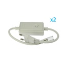 2 PZ Spina Alimentatore Trasformatore Raddrizzatore 4 Pin Passo 9mm Per Bobina Led RGB 220V Con Bottone Interruttore Mini Controller 8 Programmi