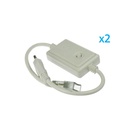 2 PZ Spina Alimentatore Trasformatore Raddrizzatore 4 Pin Passo 9mm Per Bobina Led RGB 220V Con Bottone Interruttore Mini Controller 8 Programmi