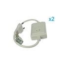 2 PZ Spina Alimentatore Trasformatore Raddrizzatore 4 Pin Passo 9mm Per Bobina Led RGB 220V Con Bottone Interruttore Mini Controller 8 Programmi
