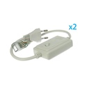 2 PZ Spina Alimentatore Trasformatore Raddrizzatore 4 Pin Passo 9mm Per Bobina Led RGB 220V Con Bottone Interruttore Mini Controller 8 Programmi